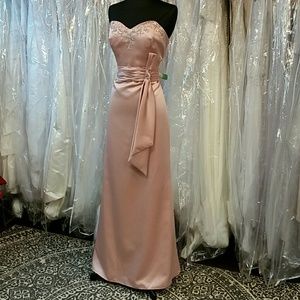 Beautiful Blush Pink Satin Gown